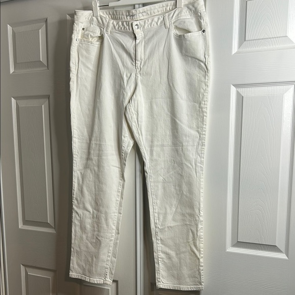 Michael Kors White Straight-Leg Pants 22W - Picture 1 of 5